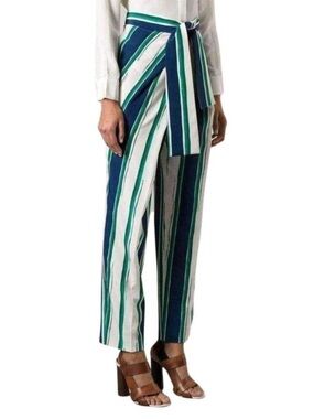 Chloe Silk Striped Sarong Pants